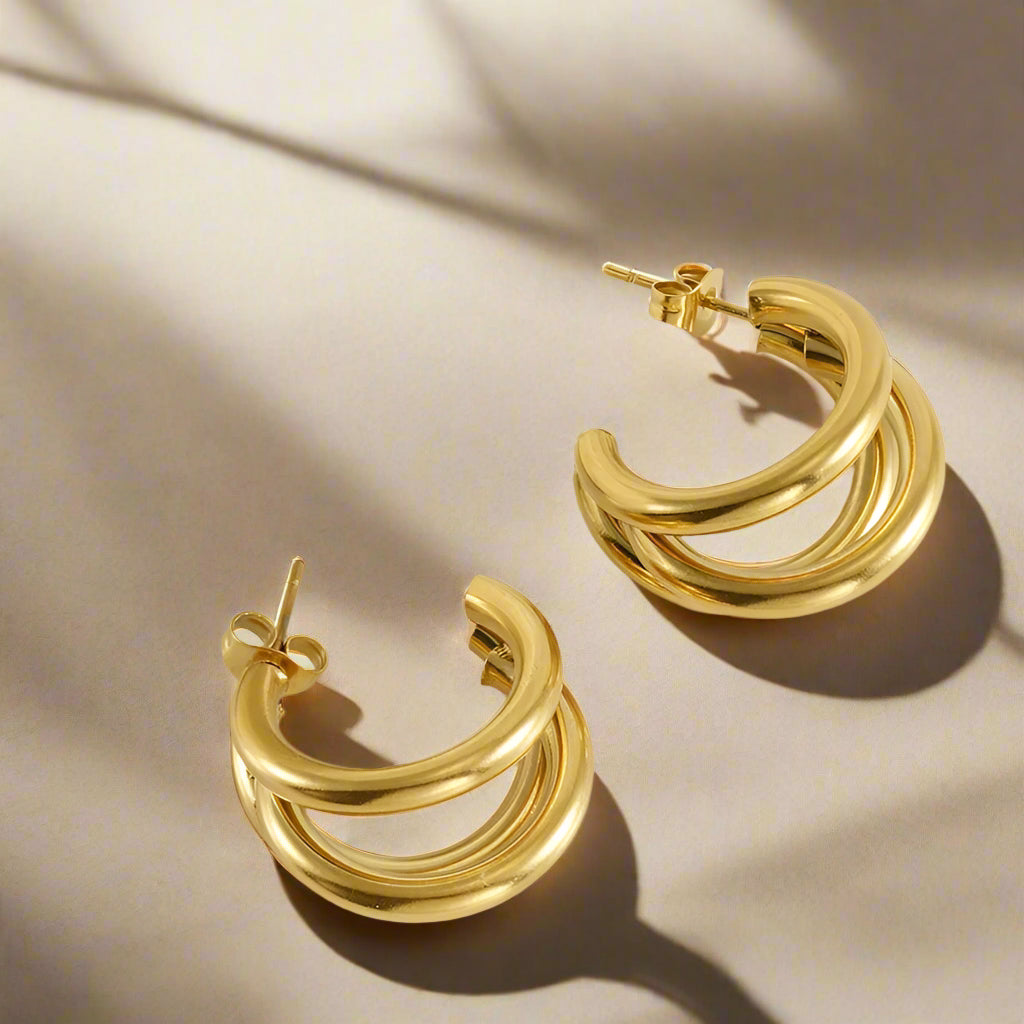 GleamSet™ 4-Piece Gold Claw Stud Earring Collection – Irresistibly Chic, Effortlessly Modern