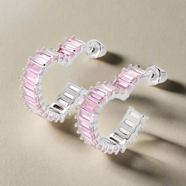 SapphireSoul™ Emerald-Cut Heart Earrings – Love That Sparkles in Every Shade