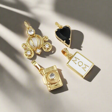 Golden Muse Charm Pendants – Personalized Sparkle with a Playful Twist