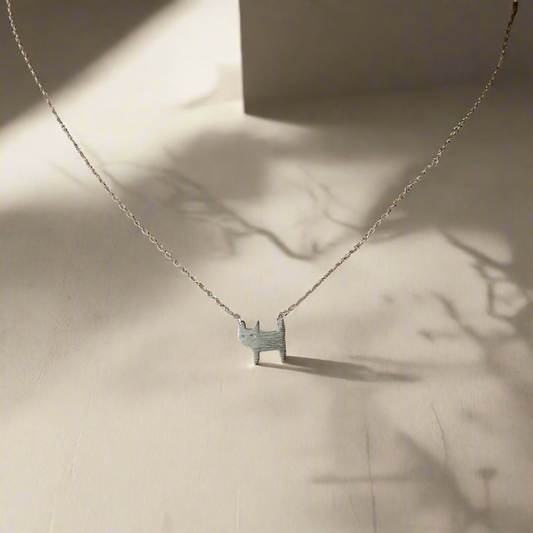 Whiskered Whisper Cat Necklace – A Minimalist Ode to Feline Grace